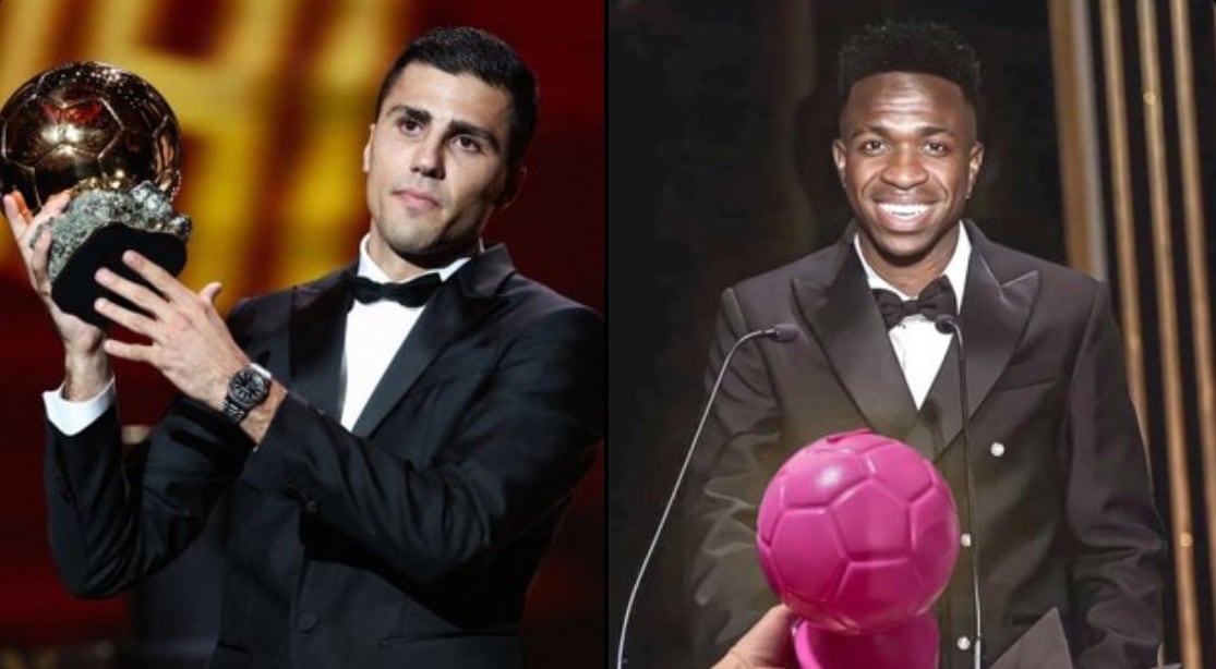 Y no fue para Vinícius… En una polémica gala, Rodri se coronó como ganador del Balón de Oro.