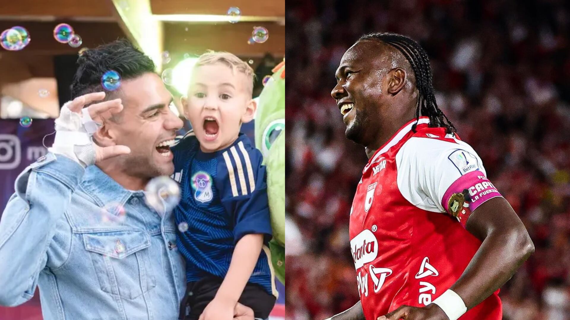 Rodallega cautivó a los hinchas de Millonarios por el detalle que tuvo con el hijo de Falcao