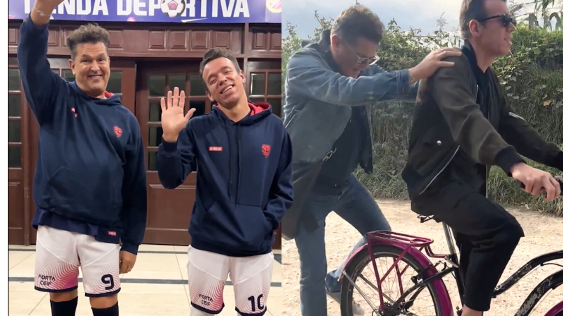 Carlos Vives y Rigo Urán sacaron su habilidad para la 'pecosa' en Fortaleza